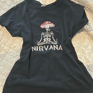Nirvana Mushroom Skeleton T-shirt